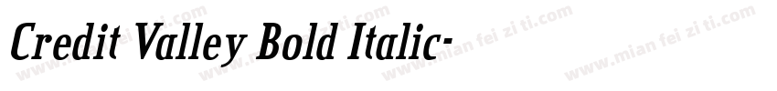 Credit Valley Bold Italic字体转换